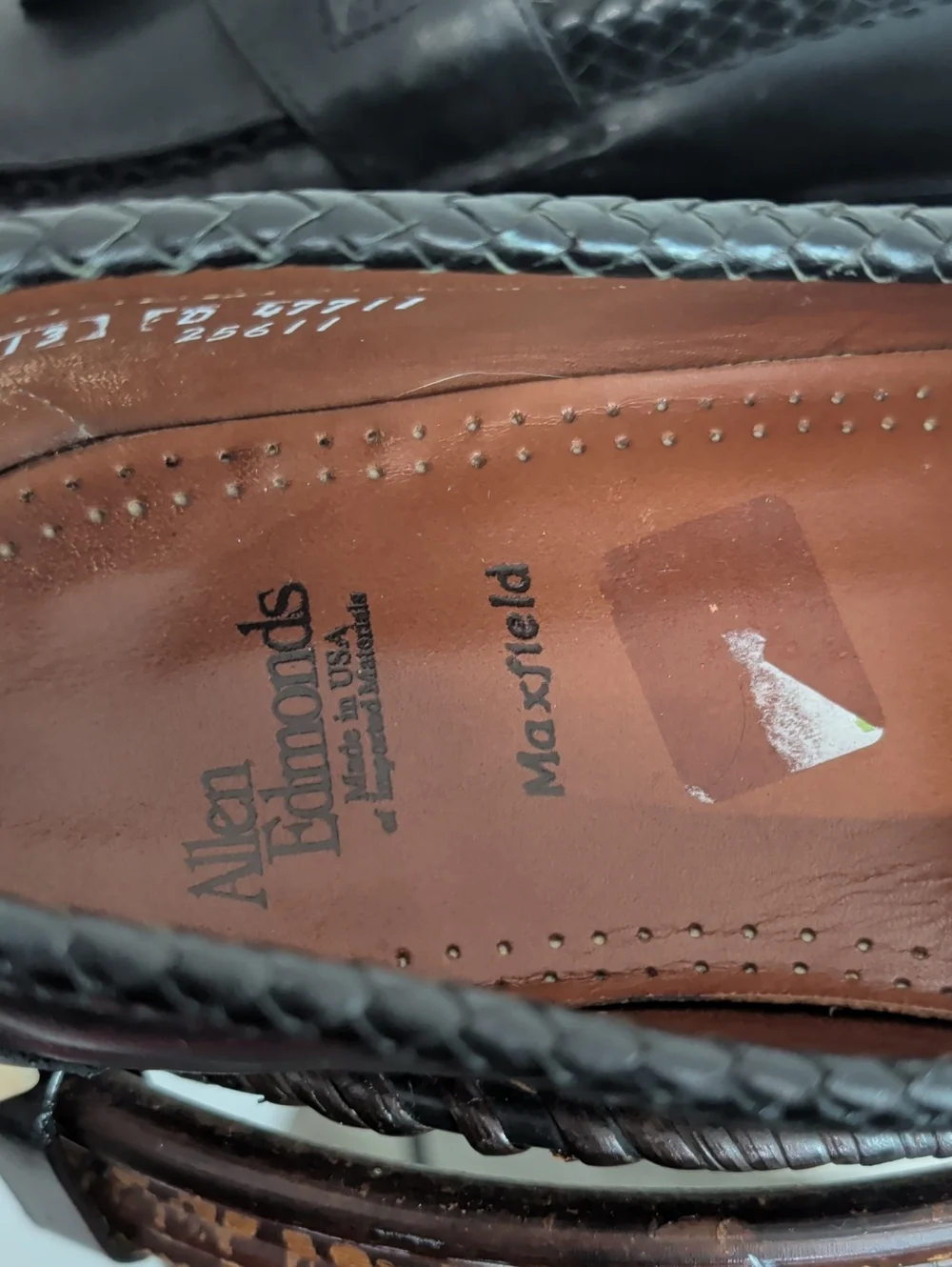Allen Edmonds Maxfield Tassel Loafer Men Size 13 D Black Leather Moc-Toe